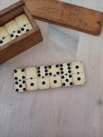 Oud domino spel met 27 blokjes van 1cm dik, Ophalen of Verzenden