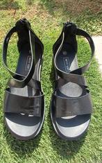 Zwarte sandalen- Merry Scott- maat 36, Ophalen, Zo goed als nieuw, Zwart