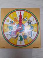 Vintage houten puzzel klok, Kinderen en Baby's, Speelgoed | Houten speelgoed, Ophalen, Gebruikt, Overige typen