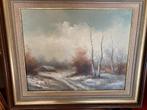 Schilderij winterlandschap, Ophalen of Verzenden
