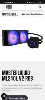 Cooler Master MasterLiquid ML240L V2 RGB, Ophalen of Verzenden, Zo goed als nieuw, Waterkoeling