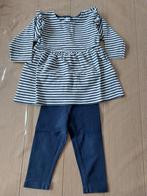 Set bloes + broek La Redoute - meisje - wit/blauw - maat 68, Enfants & Bébés, Vêtements de bébé | Taille 68, Comme neuf, Fille