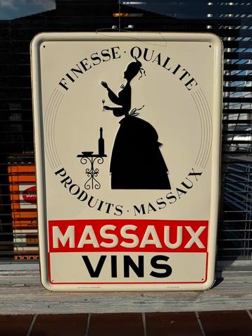 Massaux Vins reclame bord 1953 beschikbaar voor biedingen