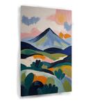 Landschap in Henri Matisse stijl canvas 60x90cm - 18mm., Huis en Inrichting, Woonaccessoires | Schilderijen, Tekeningen en Foto's