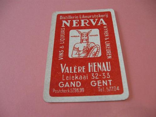 1 oude losse speelkaart Likeurstokerij Nerva , Gent (78), Collections, Cartes à jouer, Jokers & Jeux des sept familles, Comme neuf