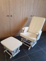 Relaxstoel schommelstoel childhome wit leder, Ophalen, Zo goed als nieuw, Hout