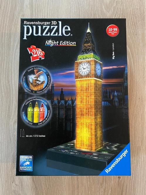 Ravensburger 3D puzzel - Big Ben, Hobby & Loisirs créatifs, Sport cérébral & Puzzles, Comme neuf, Rubik's Cube ou Puzzle 3D, Moins de 500 pièces