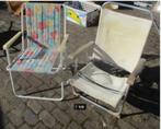 2 Leuke Strandstoelen - inklapbaar, Tuin en Terras, Ophalen of Verzenden, Gebruikt, Inklapbaar