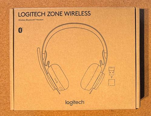 Logitech Zone Wireless headset, Computers en Software, Headsets, Zo goed als nieuw, On-ear, Draadloos, Inklapbare microfoon, Mute-functie