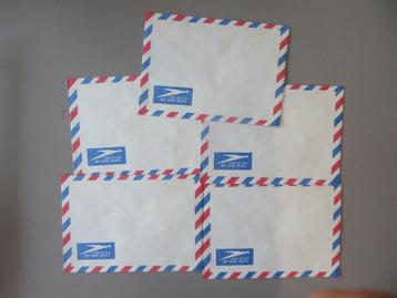 5 enveloppes non utilisées par avion Par courrier aérien, Envoi, Comme neuf, Carte, Photo ou Gravure