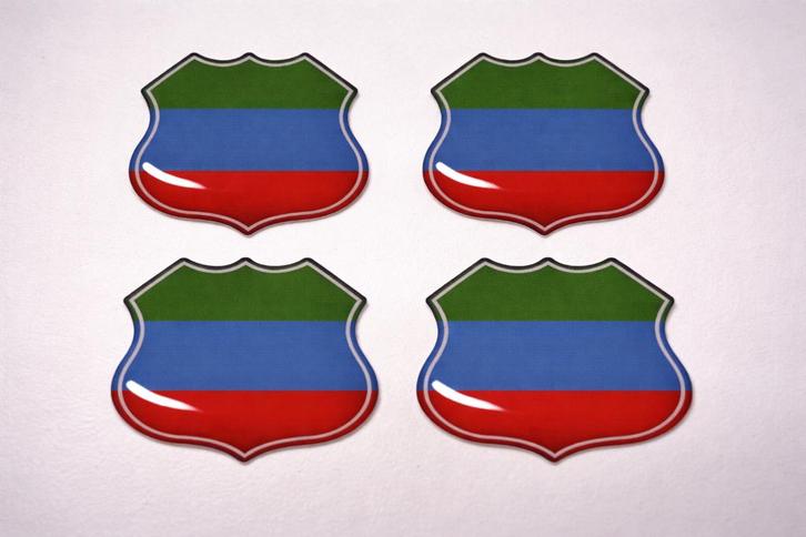 3D Dagestan gel vlag stickers UV-bestendig, Verzamelen, Stickers, Nieuw, Overige typen, Verzenden