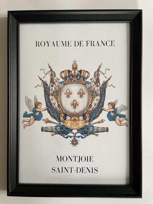 Groot wapenschild van het Koninkrijk Frankrijk, Antiek en Kunst, Kunst | Schilderijen | Klassiek, Verzenden