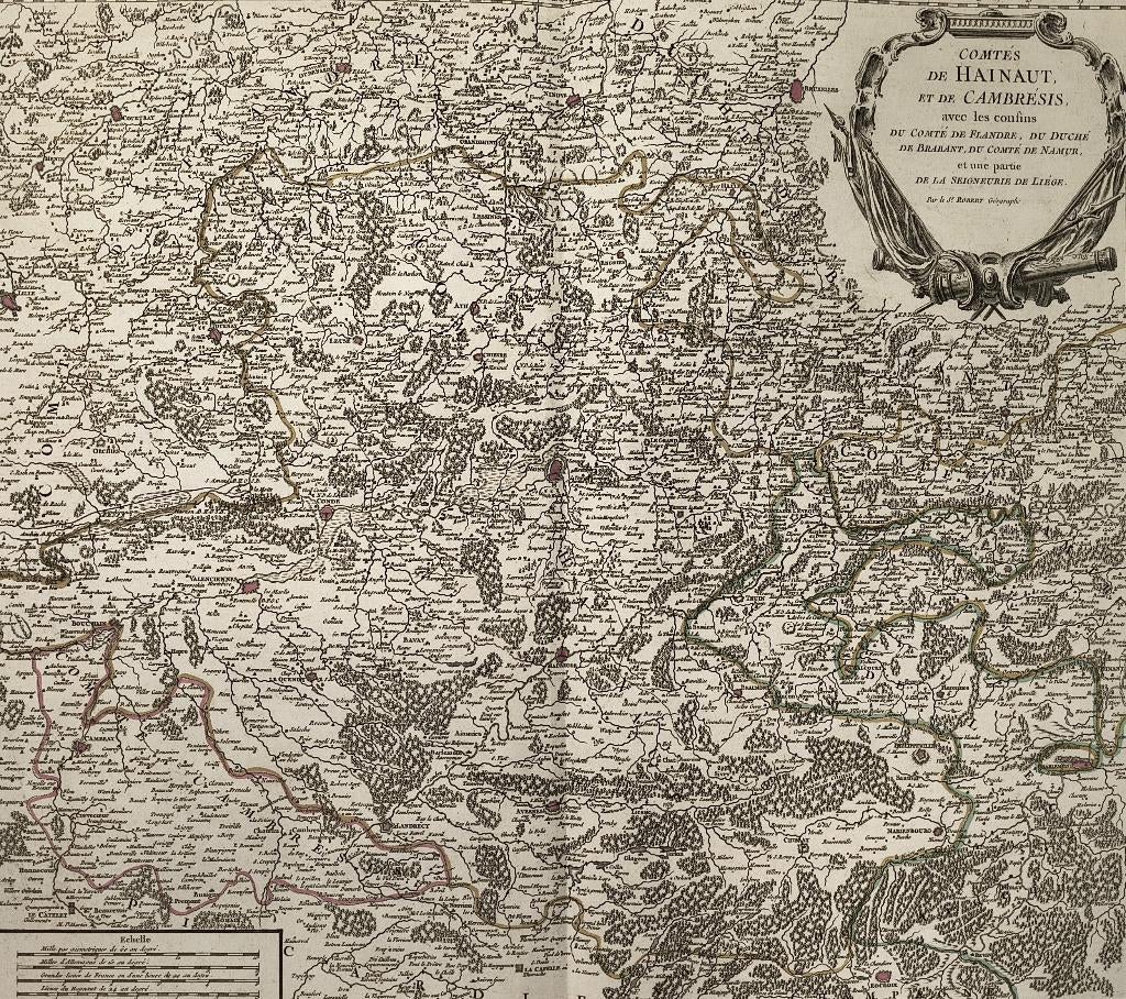 Comtes de Hainaut, et de Cambresis, Antiek en Kunst, Kunst | Etsen en Gravures, Ophalen of Verzenden