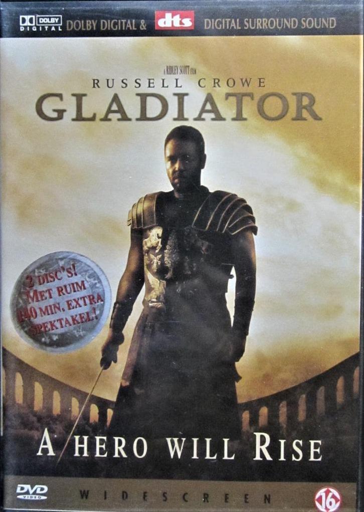 DVD GESCHIEDENIS/ ACTIE- GLADIATOR (RUSSEL CROWE), CD & DVD, DVD | Action, Comme neuf, Autres genres, Tous les âges, Enlèvement ou Envoi