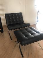 Barcelona Chair en hocker, Huis en Inrichting, Fauteuils, Ophalen, Gebruikt