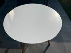 Ronde witte tafel Weba 110cm, Huis en Inrichting, Tafels | Eettafels, Ophalen, Gebruikt, Rond, Vier personen