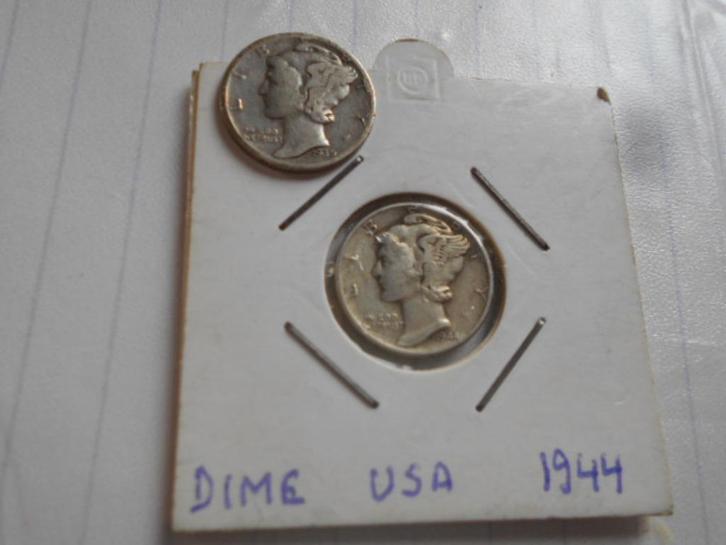 10 amerikaanse munten, 3 zilveren, Postzegels en Munten, Munten | Amerika, Losse munt, Noord-Amerika, Zilver, Ophalen of Verzenden