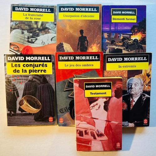 Série de 7 livres de poche de David Morrel - 3100p - 10€, Livres, Policiers, Utilisé, Enlèvement ou Envoi