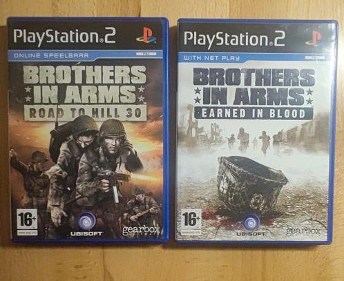 PS2 Brothers in arms Road to hill 30 + Earned in blood, Games en Spelcomputers, Games | Sony PlayStation 2, Gebruikt, Vechten