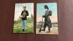 2 postkaarten militair infanterie  grenadiers, Boeken, Ophalen