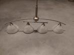 Antieke kroonluchter met 4 bollen, Ophalen, Gebruikt, Glas