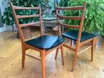 Twee vintage mid-century stoelen. Scandinavische kwaliteit, Huis en Inrichting, Stoelen, Ophalen, Gebruikt, Twee, Zwart