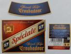 Bieretiket Troubadour Spéciale Belge Br. The Musketeers 11z8, Verzenden, Gebruikt