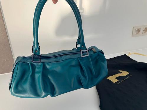 Petroleum groene vintage handtas Nathan Baume, Handtassen en Accessoires, Tassen | Damestassen, Handtas, Ophalen of Verzenden