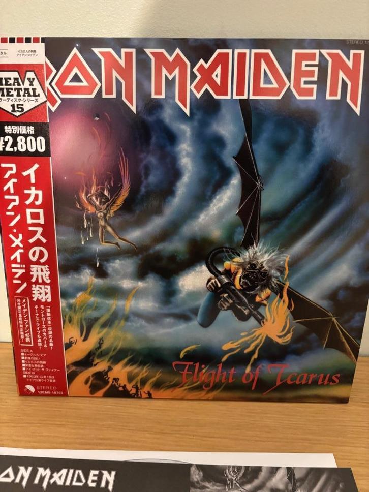 LP - Iron Maiden - the flight of Icarus, Cd's en Dvd's, Vinyl | Hardrock en Metal, Zo goed als nieuw, Ophalen of Verzenden