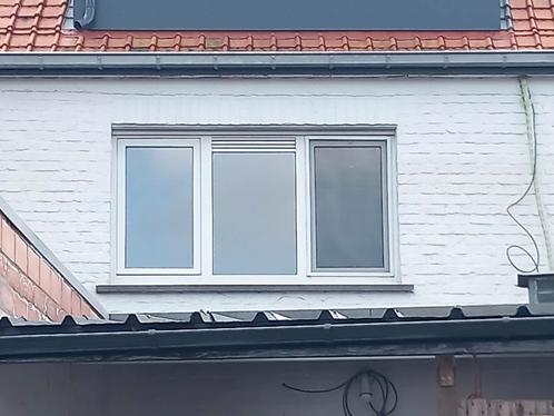 Wit pvc drie delig raam, Doe-het-zelf en Bouw, Raamkozijnen en Schuifdeuren, Gebruikt, Raamkozijn, Kunststof, 75 tot 150 cm, 225 cm of meer