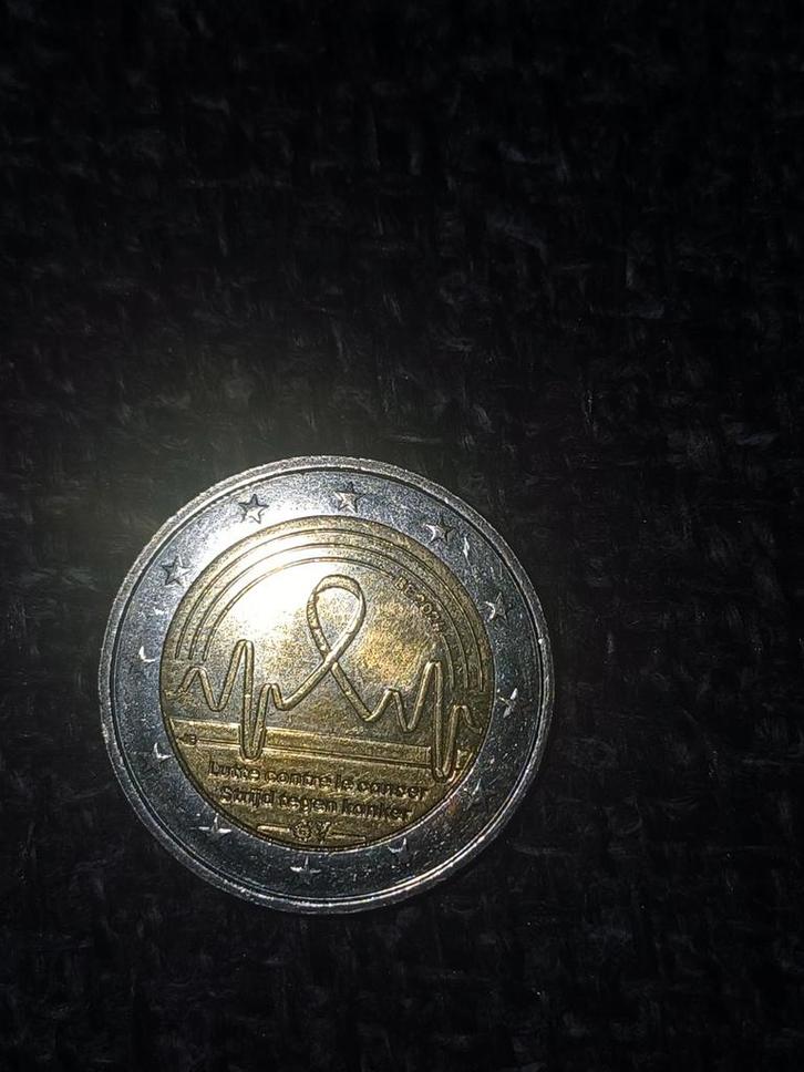 2 euro munt - strijd tegen kanker - België 2024, Postzegels en Munten, Munten | Europa | Euromunten, 2 euro, België, Ophalen of Verzenden