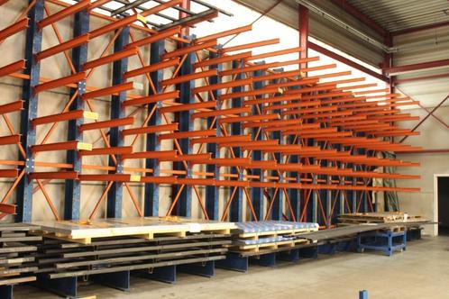 Industriële Platenstelling – 20m lang | 24 draagframes, Doe-het-zelf en Bouw, Overige Doe-Het-Zelf en Bouw, Gebruikt, Ophalen