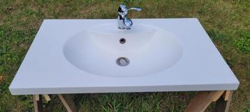 lavabo 80 cm + mitigeur, Enlèvement, Utilisé, Lavabo
