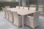 Tuinset MEUBILI Knokke 8 stoelen + tafel alu JATI & KEBON, Tuin en Terras, Ophalen, Zo goed als nieuw, Aluminium, Tuinset