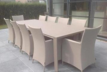 Tuinset MEUBILI Knokke 8 stoelen + tafel alu JATI & KEBON beschikbaar voor biedingen