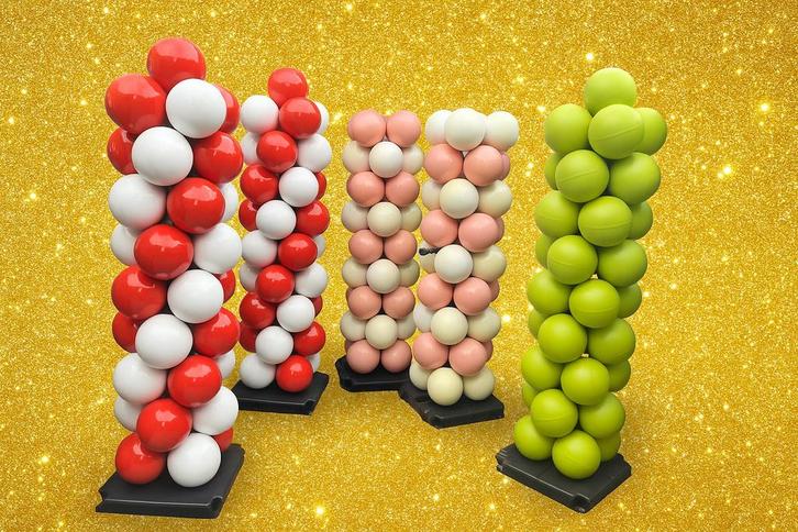 Partij 5x Ballon pilaar van kunstof te koop springkasteel, Hobby en Vrije tijd, Feestartikelen | Verhuur, Zo goed als nieuw, Ophalen