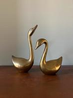 Vintage set messing ganzen, Ophalen of Verzenden, Gebruikt, Dier