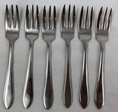 Gero Zilmeta 718 Puntfilet Taartvork 12cm Set van 6 Vintage, Huis en Inrichting, Keuken | Bestek, Zo goed als nieuw, Verzenden