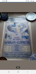 Simplon Express vintage bedwagon poster uit 1980, 61,50 x 98, Ophalen of Verzenden