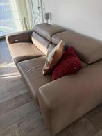 Taupe kleurig lederen 3 zit en 2x 1zit met elektrische relax, Huis en Inrichting, Ophalen, Zo goed als nieuw, Driepersoons, Leer