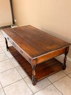 Massief eiken salontafel + Bijzettafel, Ophalen, Gebruikt
