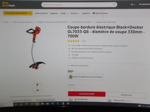 coupe-bordure black decker GL7033, Jardin & Terrasse, Coupe-bordures, Utilisé, Électrique, 30 à 50 cm, Enlèvement ou Envoi