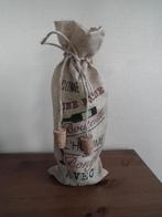 Canvas geschenktas, voor wijnfles (H 34/l 14 cm), Verzenden, Gebruikt