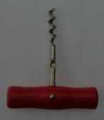 kurkentrekker rode houten greep L9,8xB8cm corkscrew wooden h, Huis en Inrichting, Keuken | Servies, Gebruikt, Ophalen of Verzenden