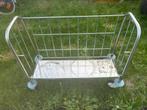 Horeca roestvrijstalen trolley, Ophalen
