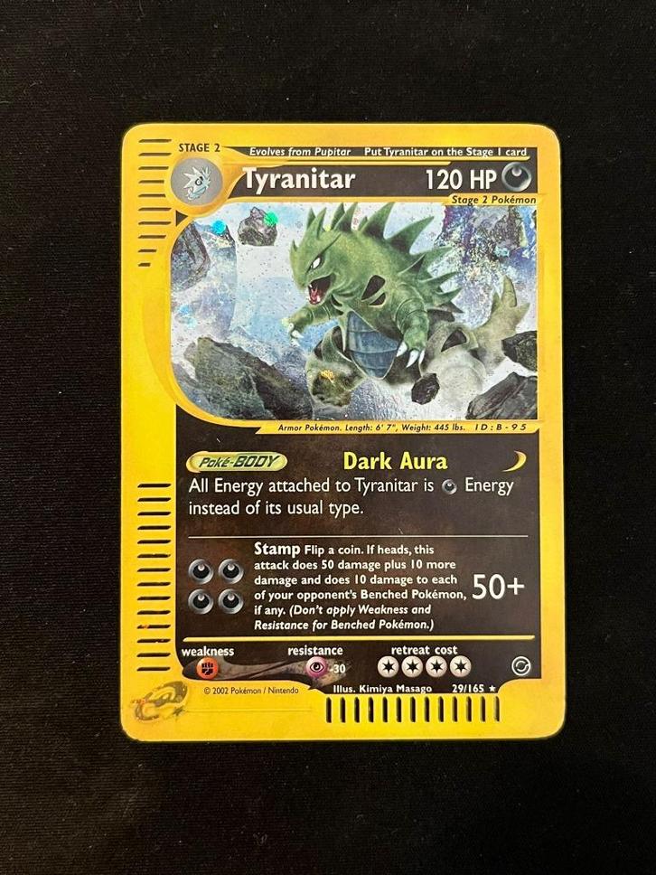 Tyranitar 29/165, Hobby en Vrije tijd, Verzamelkaartspellen | Pokémon, Gebruikt, Losse kaart, Foil, Ophalen of Verzenden