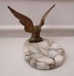 Bronzen adelaar op natuurlijke marmeren steen, Ophalen of Verzenden