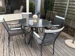 4 stoelen en granieten tafel, Ophalen, Zo goed als nieuw