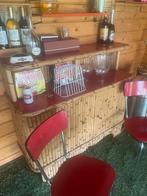 Vintage Rotan rieten Bar + Barkast + planten slang, Antiek en Kunst, Ophalen