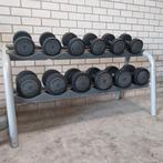 Technogym Dumbells Set  7 kilo tot 22 kilo + Technogym Rack, Ophalen, Zo goed als nieuw